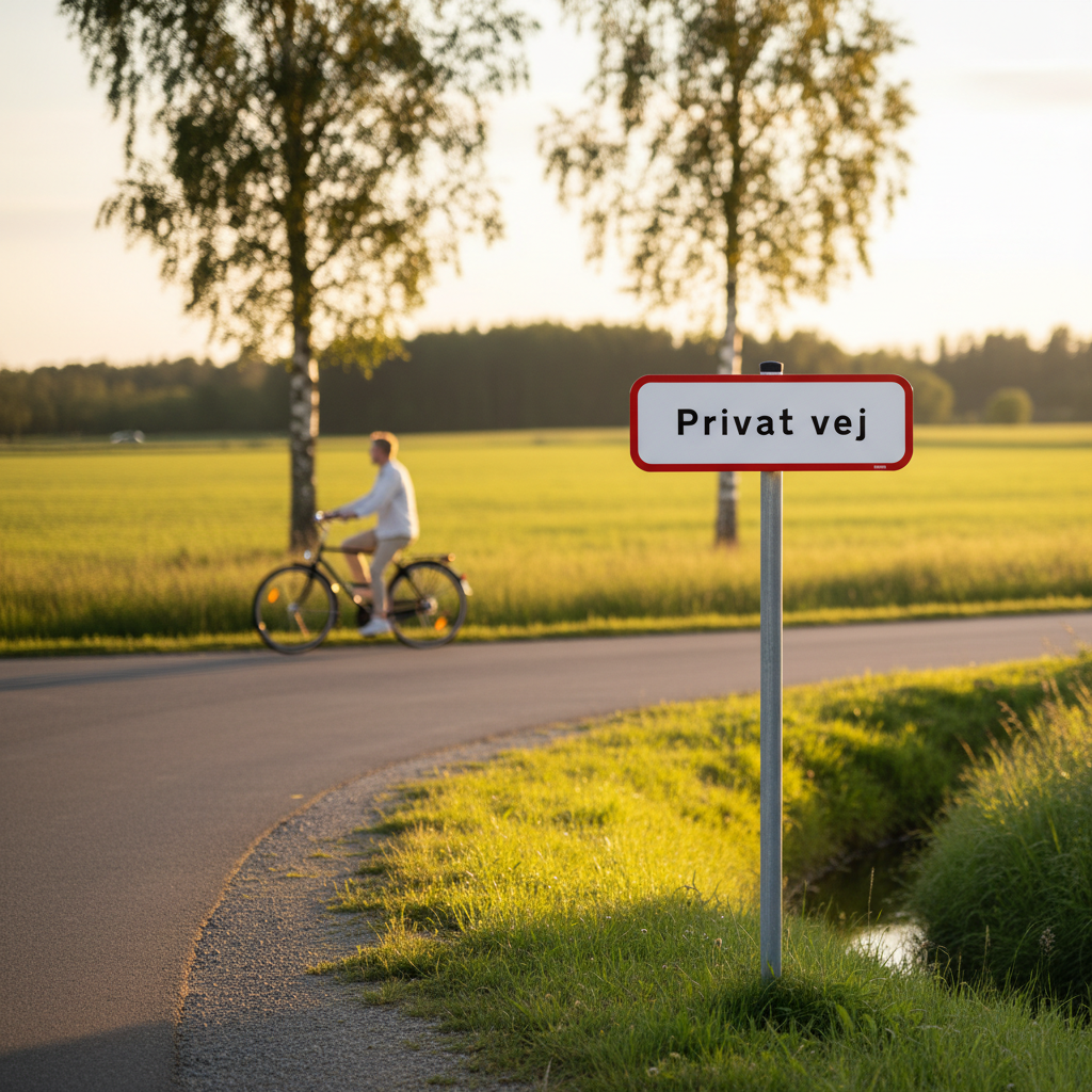 Privat vej skilt - Billede 3