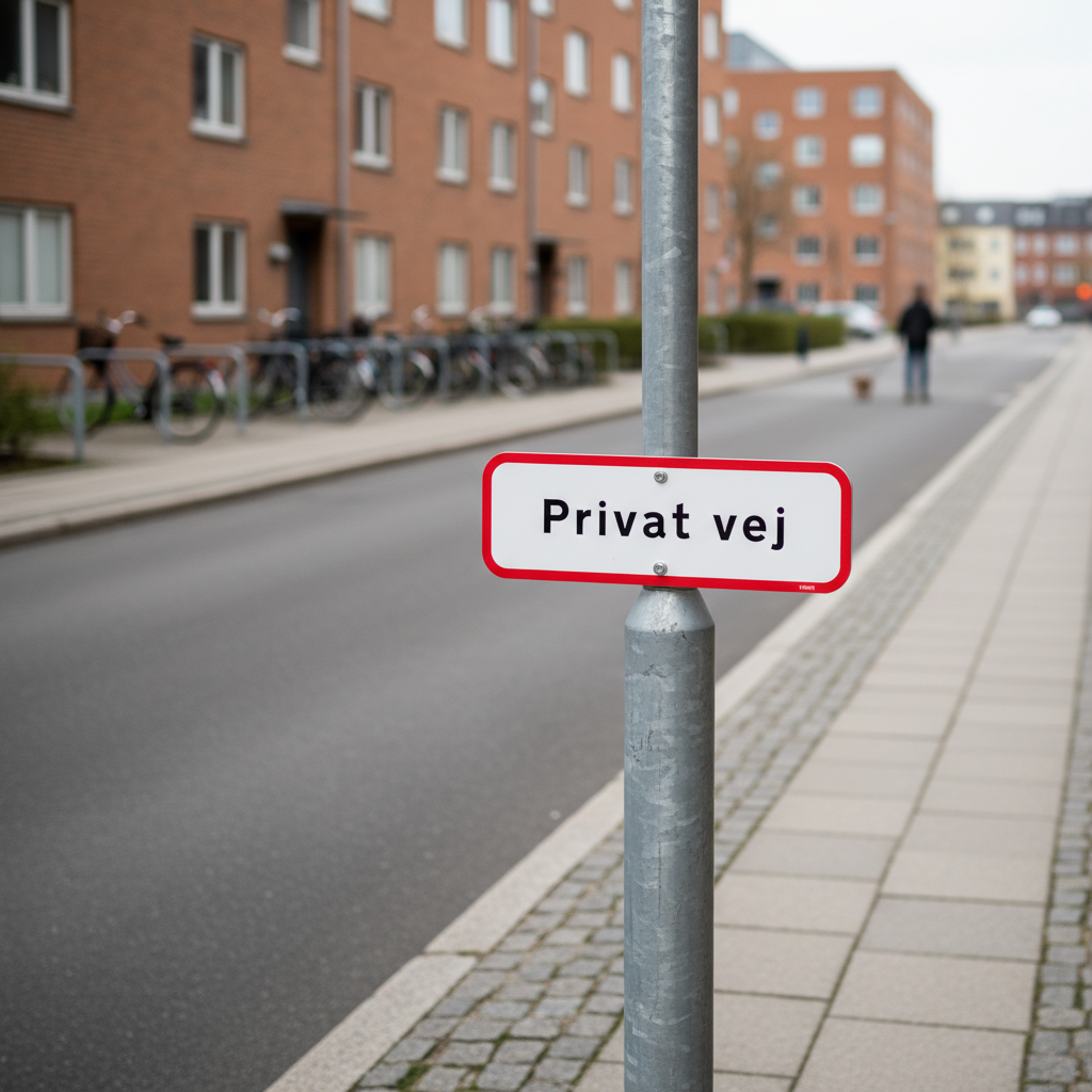 Privat vej skilt - Billede 4