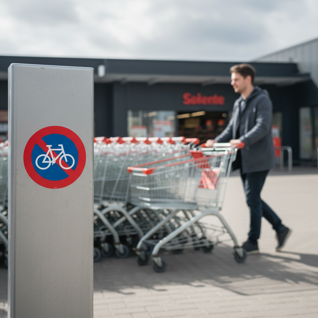 Cykelparkering forbudt skilt - Billede 2