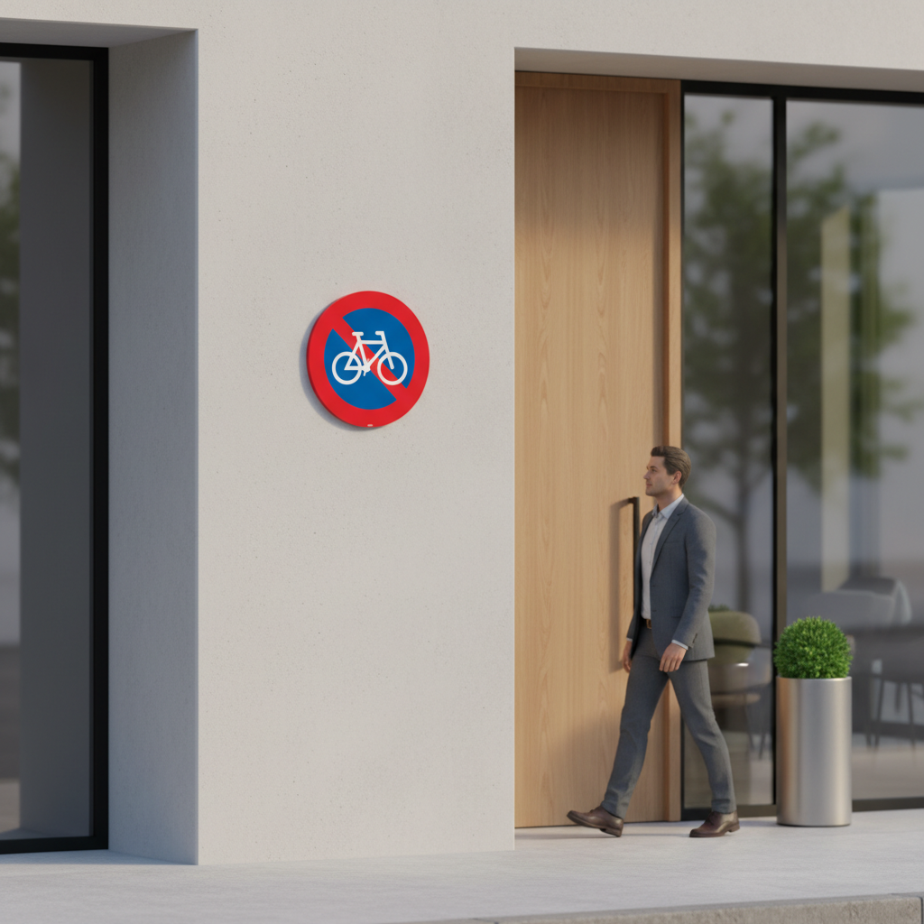 Cykelparkering forbudt skilt - Billede 3