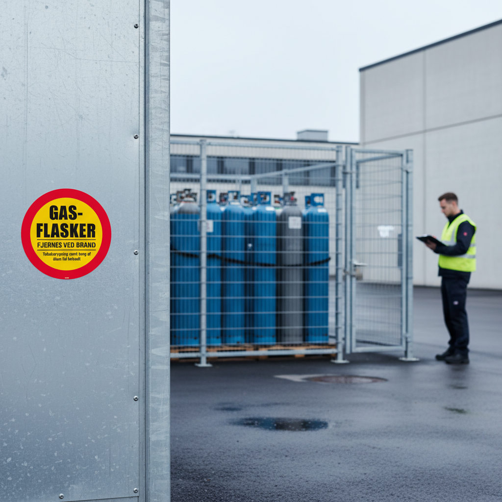 Gasflasker fjernes ved brand skilt - Billede 3