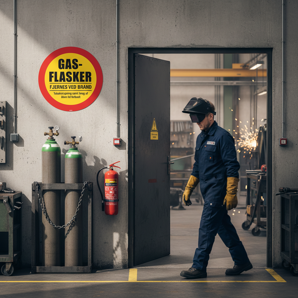 Gasflasker fjernes ved brand skilt - Billede 5