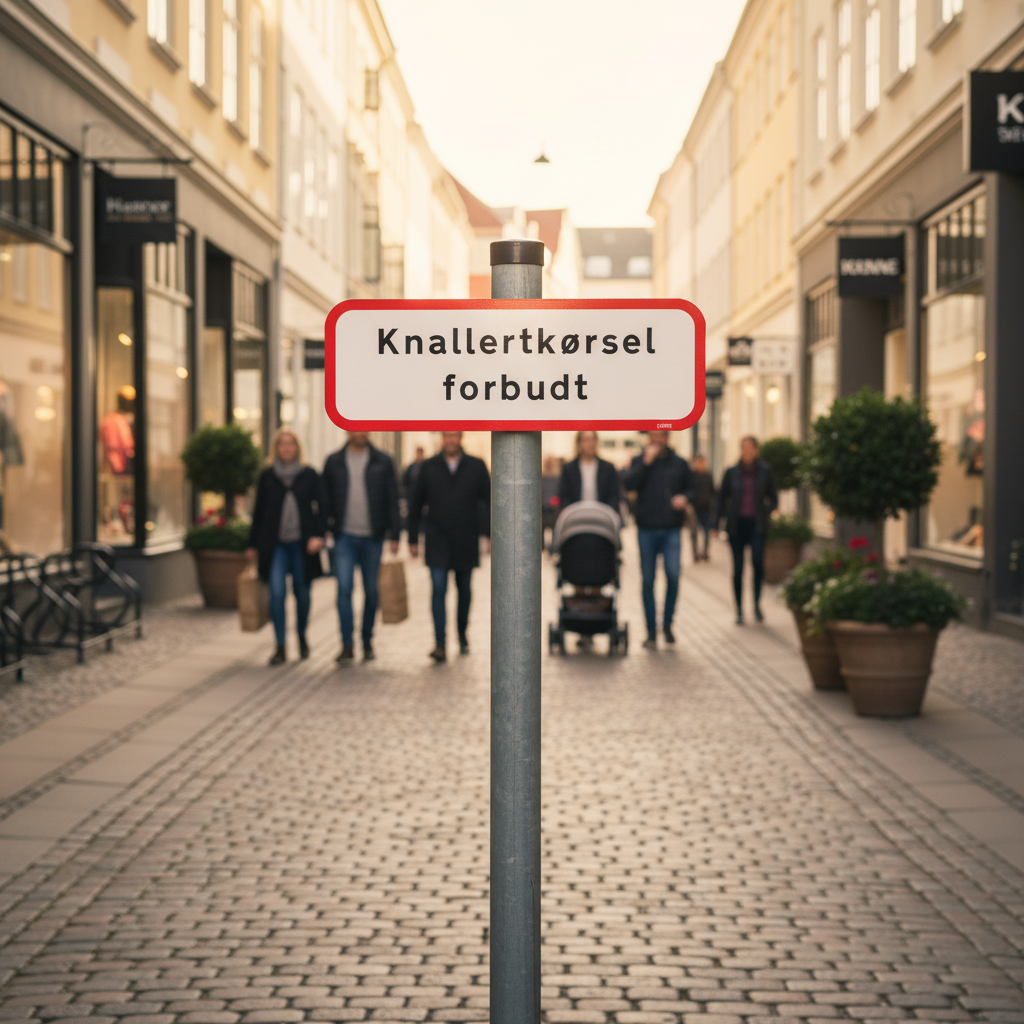 Knallertkørsel forbudt skilt - Billede 4