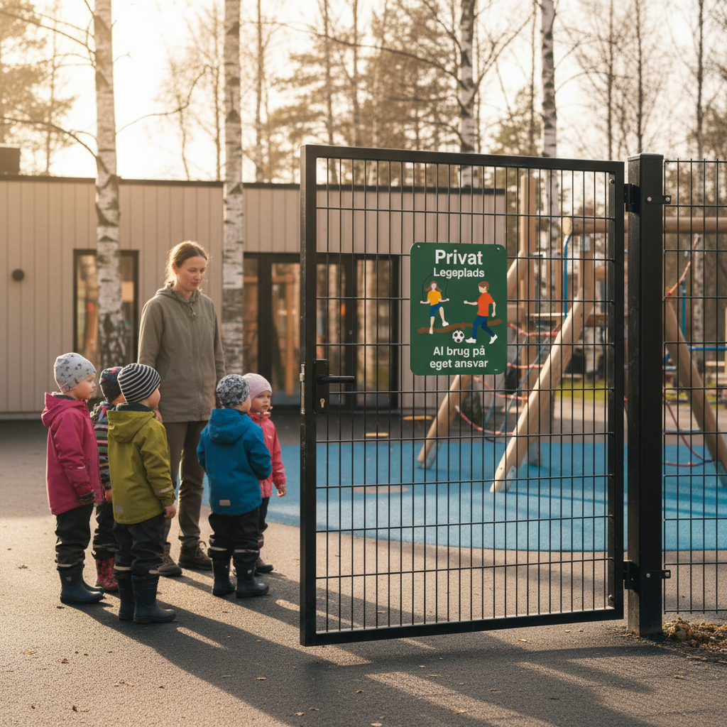 Privat Legeplads al brug på eget ansvar skilt - Billede 5