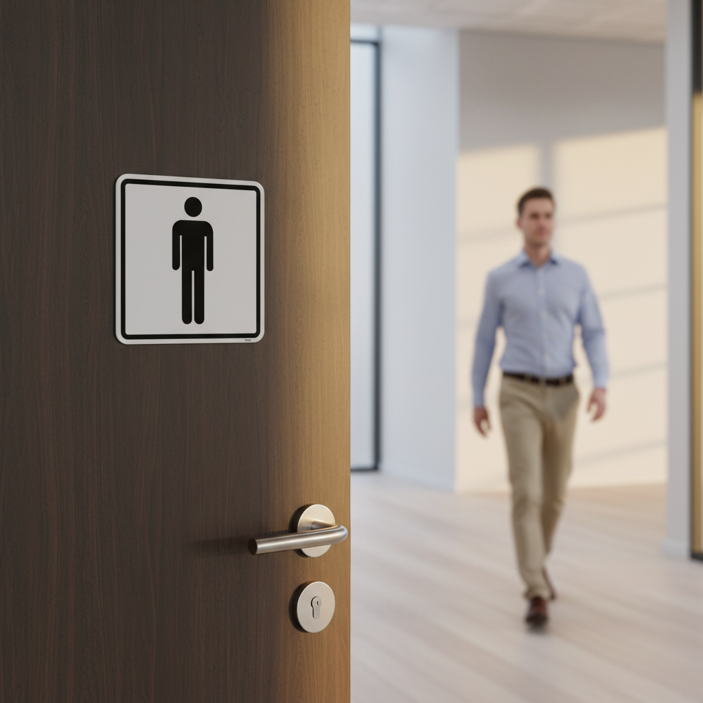 Toilet Herre skilt - Billede 2