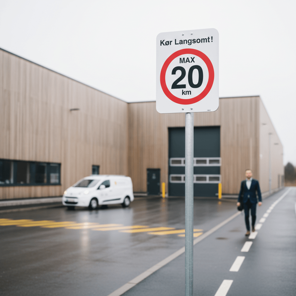 Kør langsomt max 20 km Skilt - Billede 4