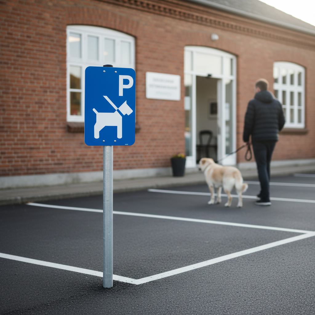 Parkerings skilt: P hund skilt - Billede 2