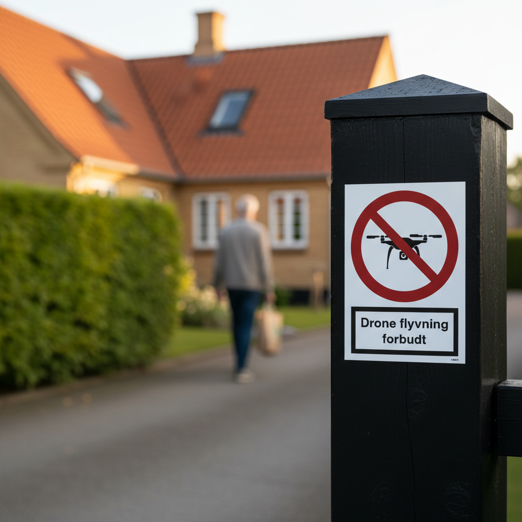 Drone flyvning forbudt skilt - Billede 2