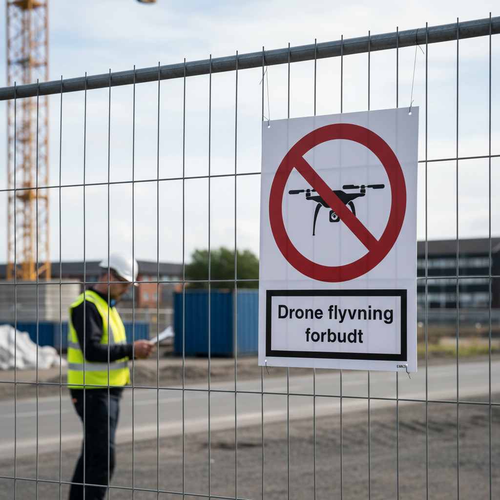 Drone flyvning forbudt skilt - Billede 5