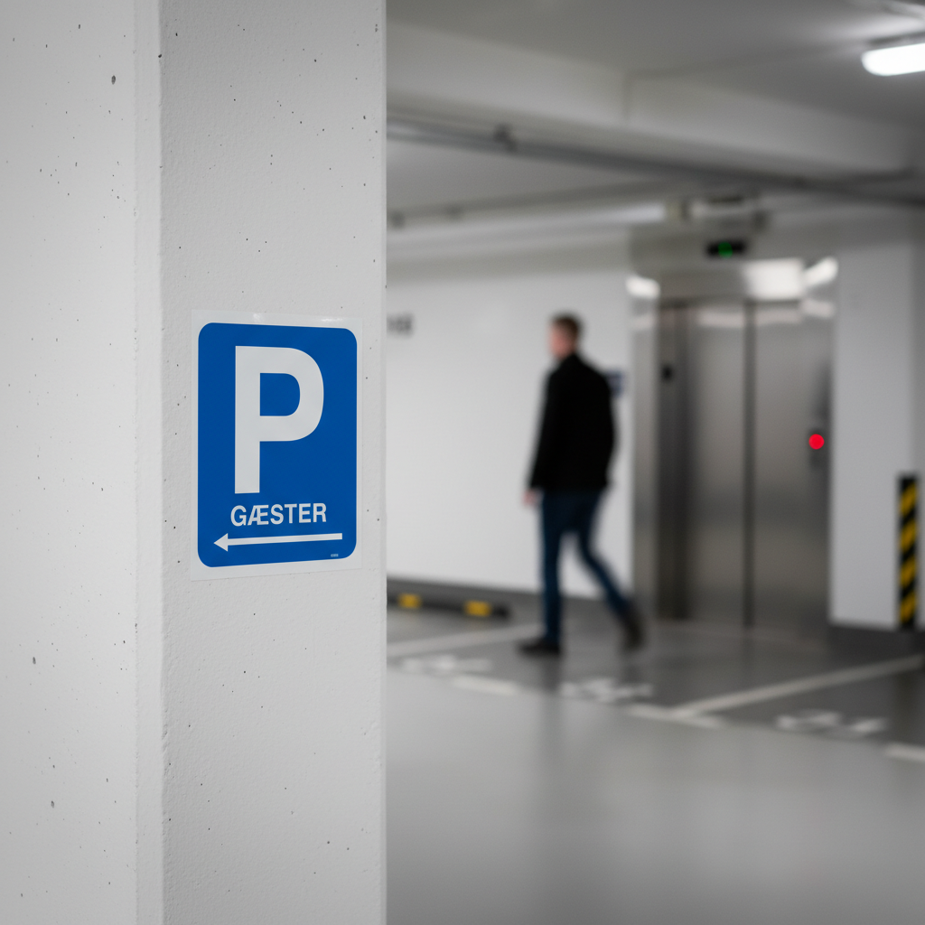 P Gæster (med pil) skilt - Billede 5