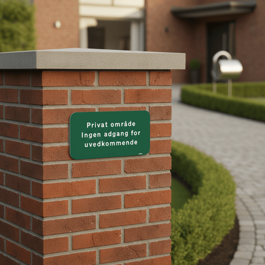 Privat område Ingen adgang for uvedkommende grønt skilt - Billede 3