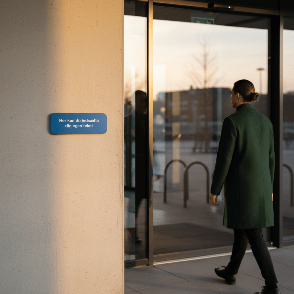 Blåt design-selv skilt - Billede 5