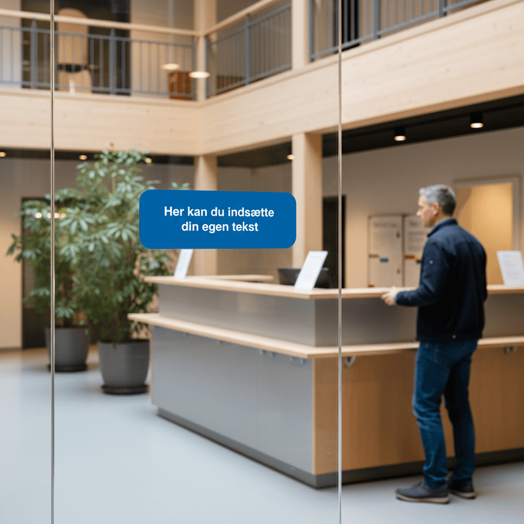 Blåt design-selv skilt - Billede 4