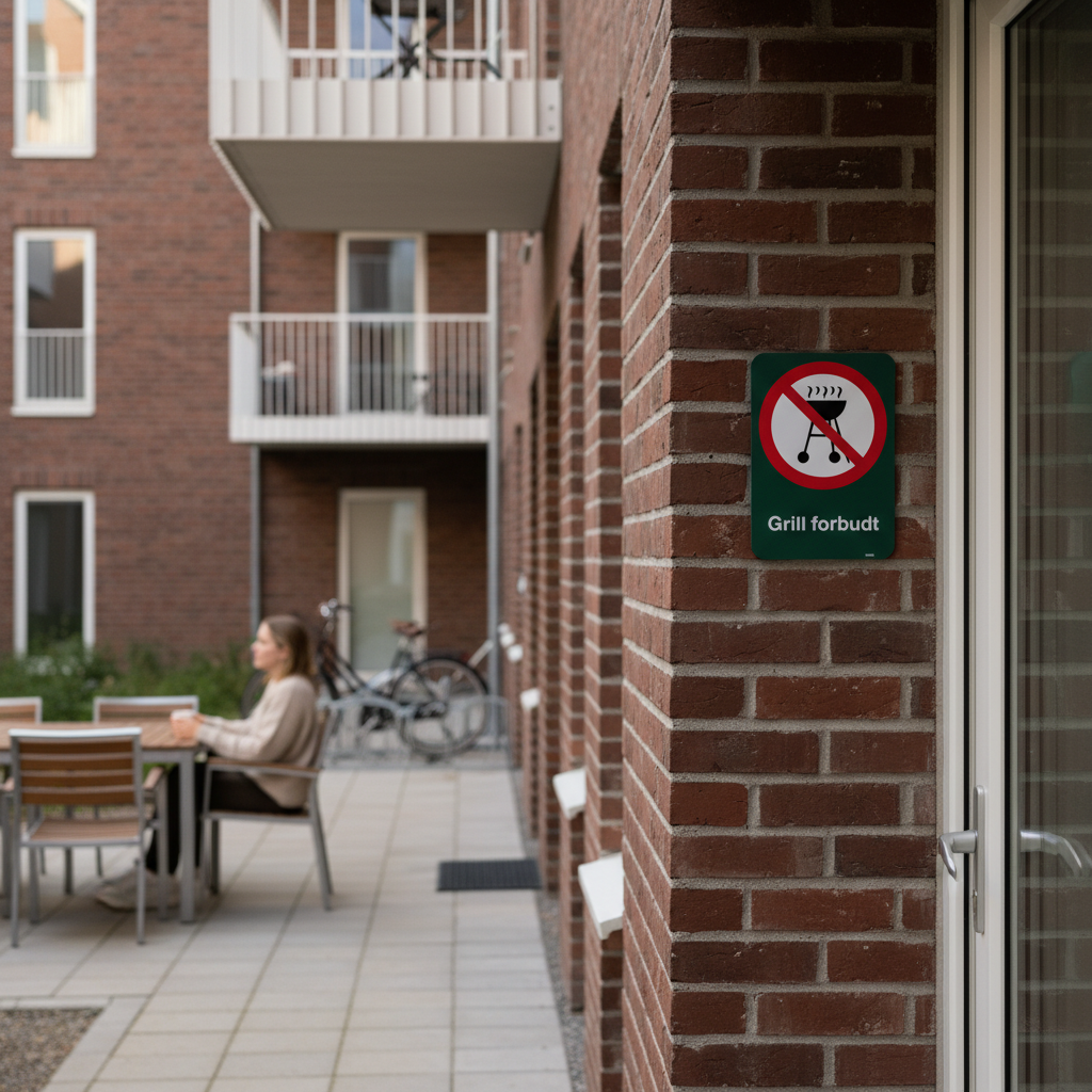 Grillning forbudt skilt - Billede 3