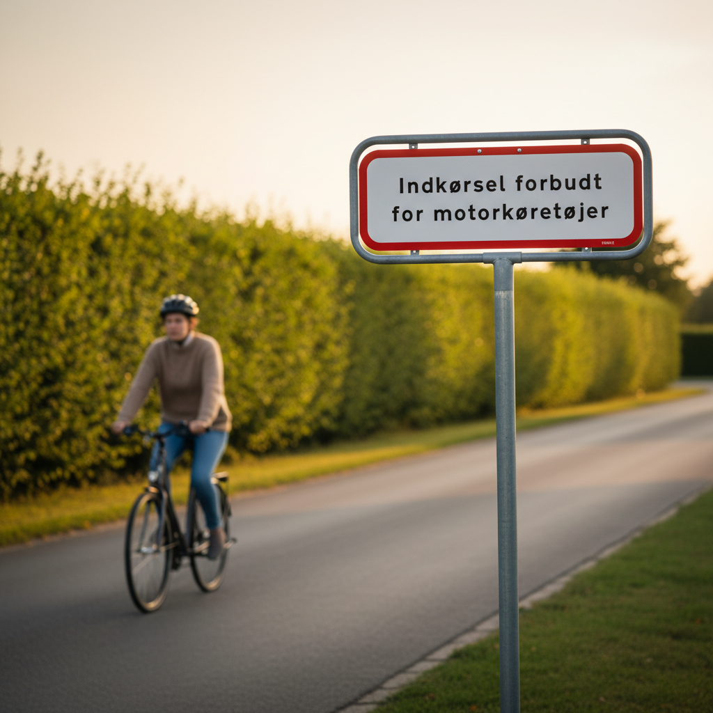 Indkørsel forbudt for motorkøretøjer skilt - Billede 2