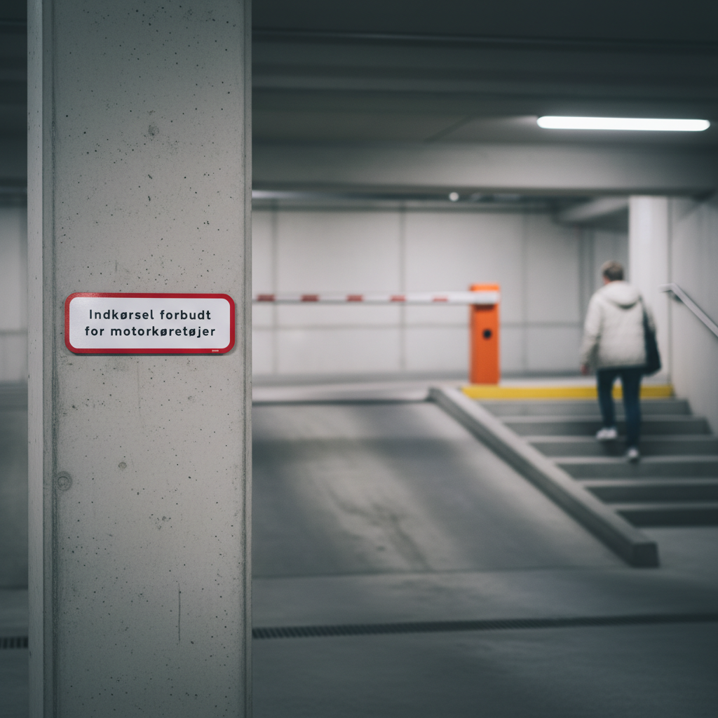 Indkørsel forbudt for motorkøretøjer skilt - Billede 4
