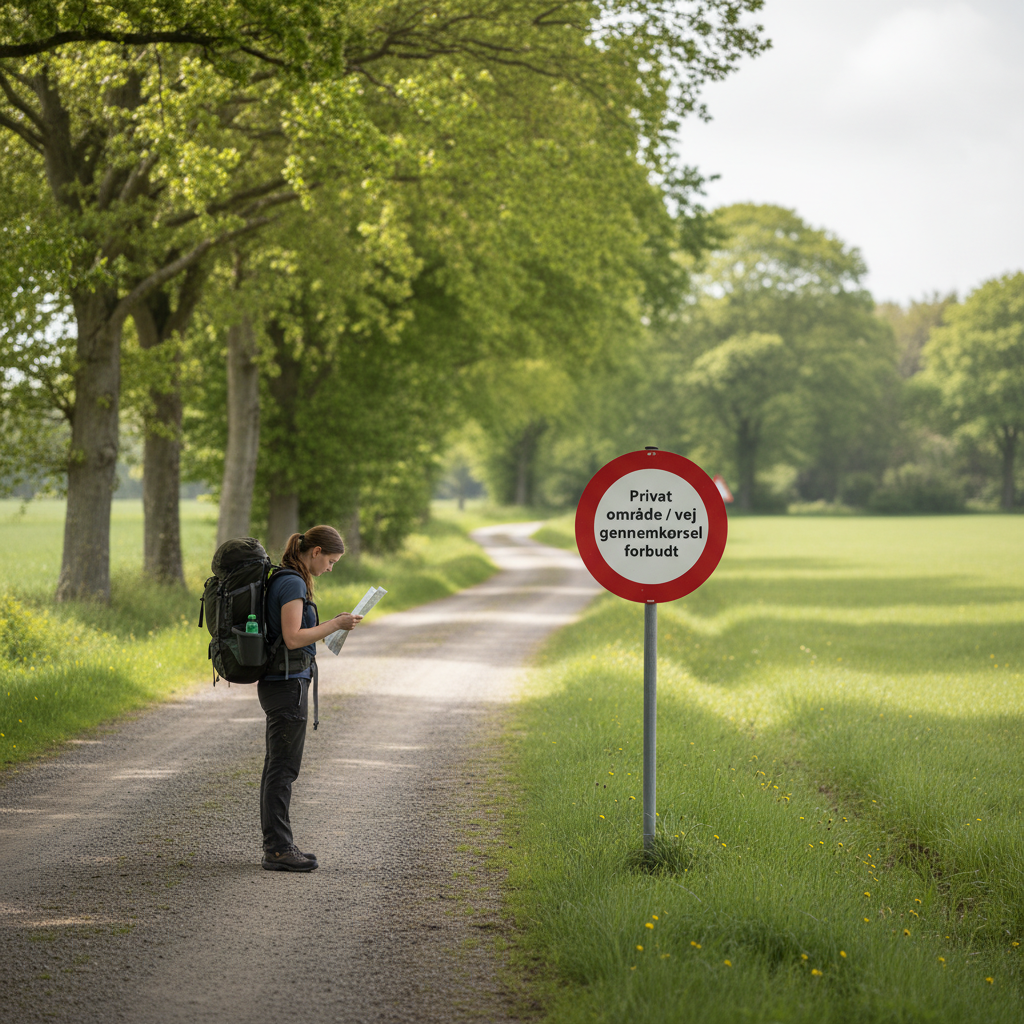Privat område / vej gennemkørsel forbudt skilt - Billede 3