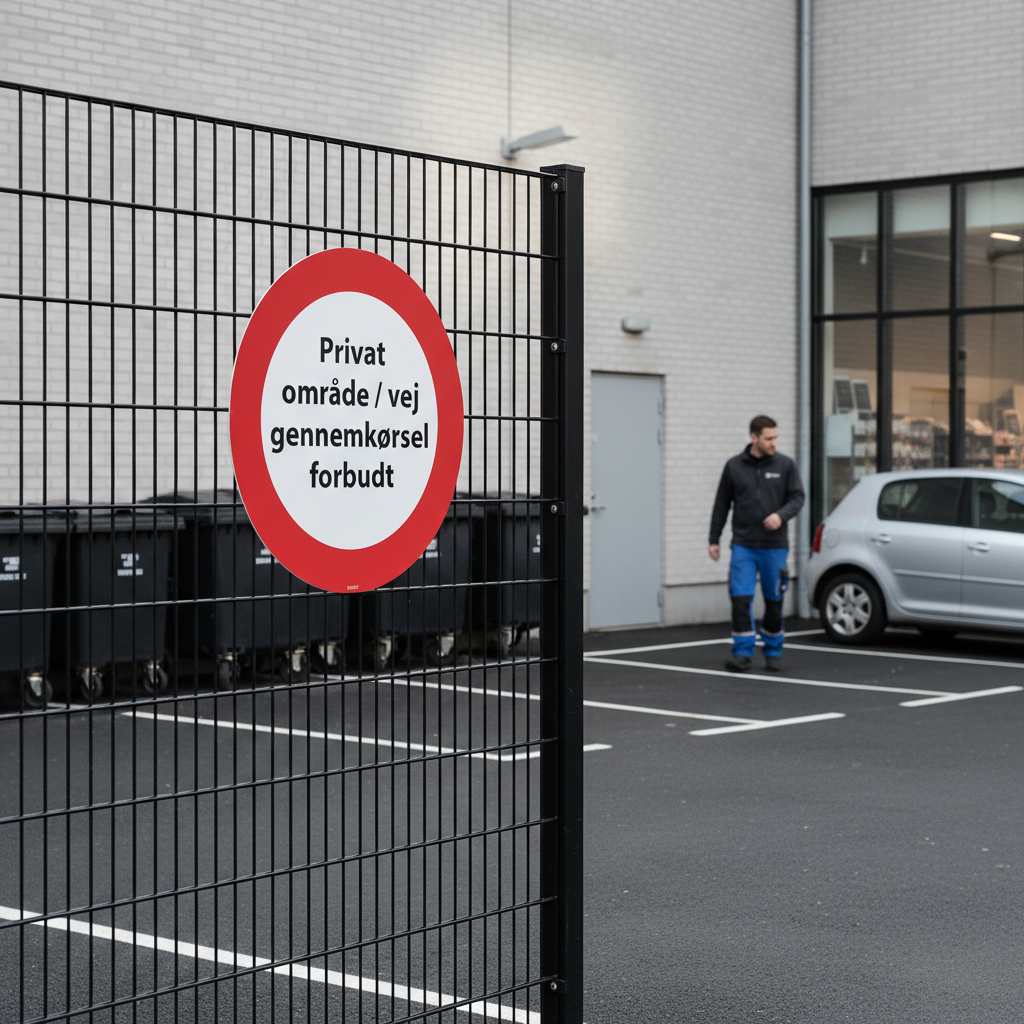 Privat område / vej gennemkørsel forbudt skilt - Billede 5