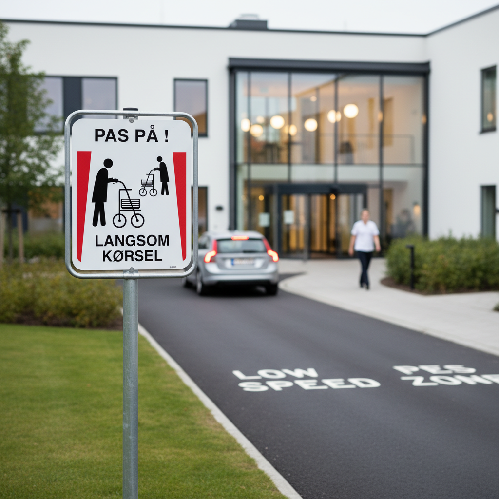 Pas på Langsom kørsel skilt - Billede 4