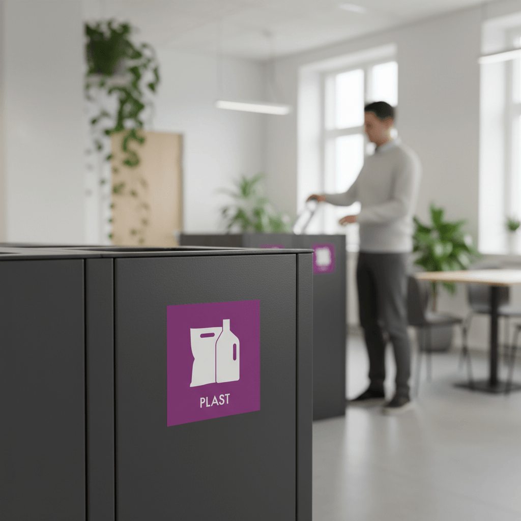 Plast affald skilt - Dansk Affaldssortering - Billede 4