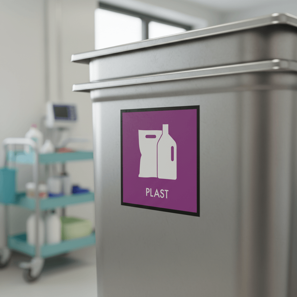 Plast affald skilt - Dansk Affaldssortering - Billede 3