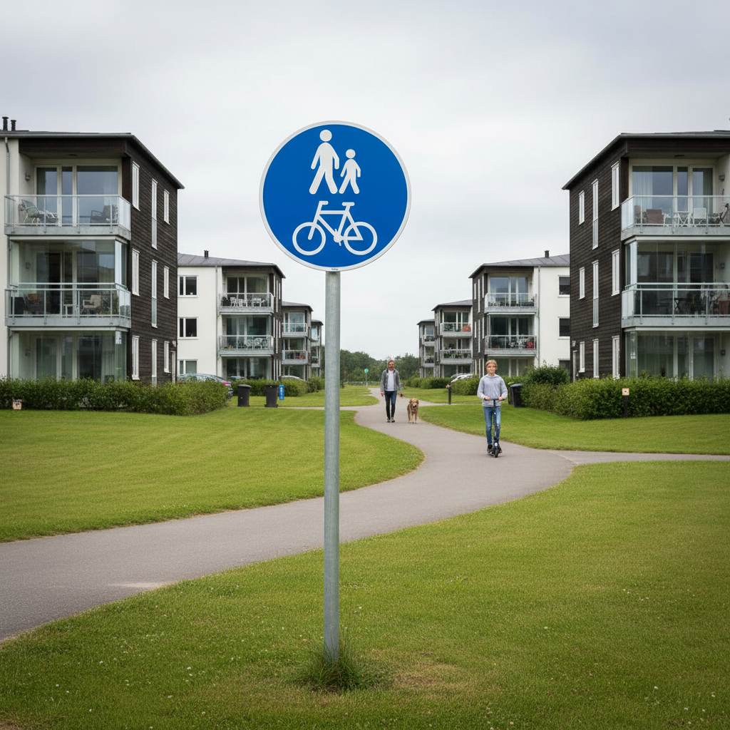 Fælles cykel gangsti skilt - Billede 4