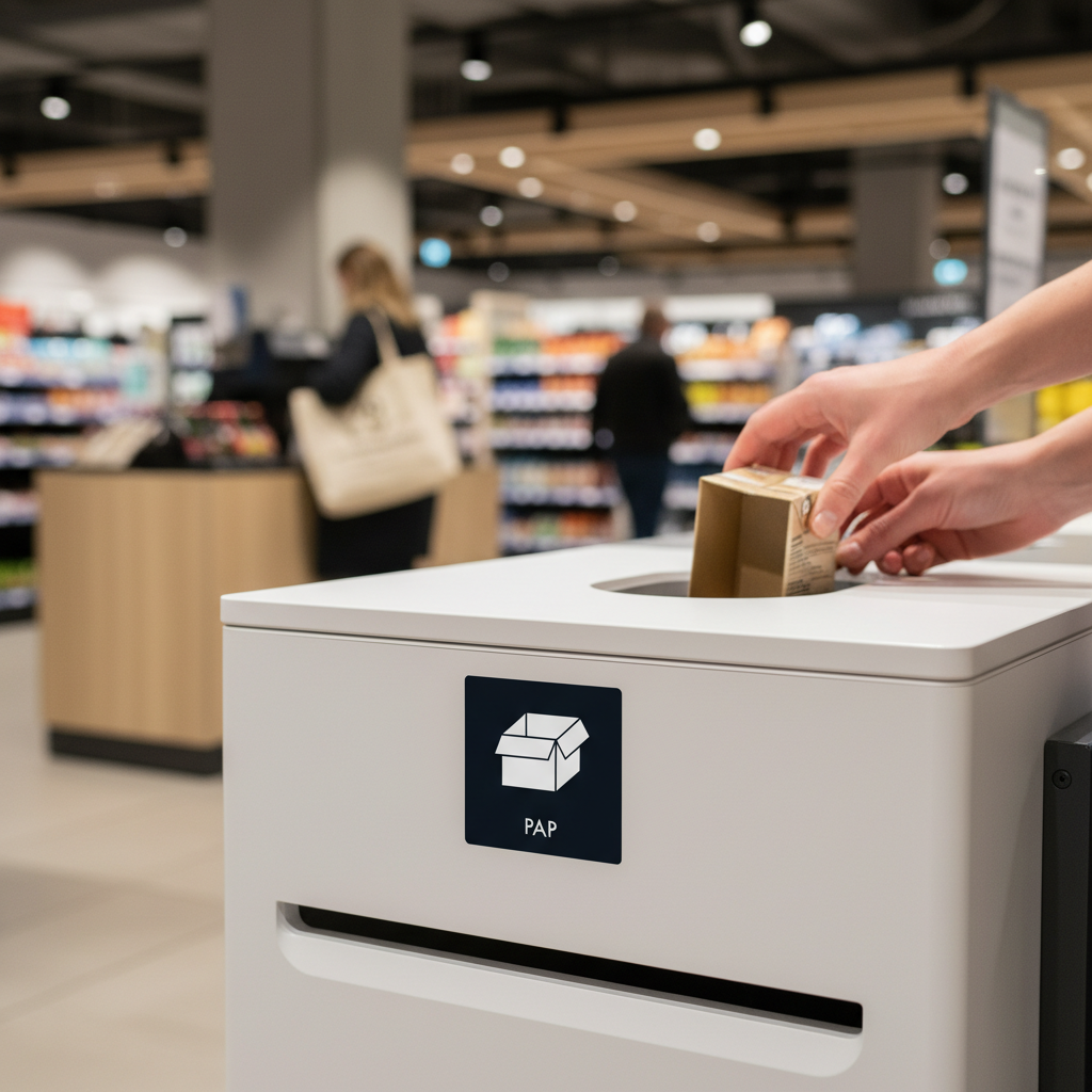 Pap affald sort skilt - Dansk Affaldssortering - Billede 3