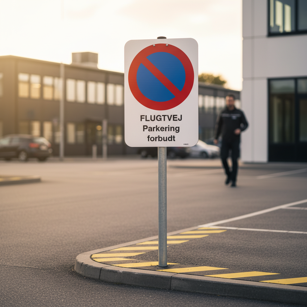 FLUGTVEJ Parkering forbudt skilt - Billede 5