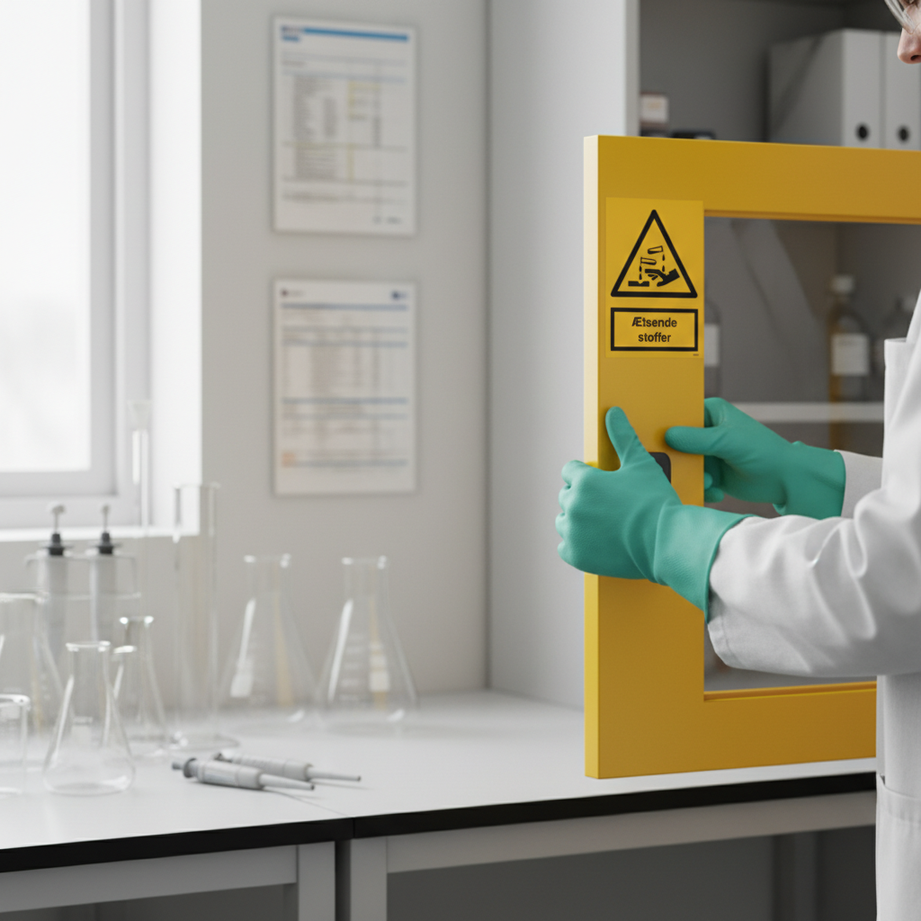 Ætsende stoffer skilt - Billede 2