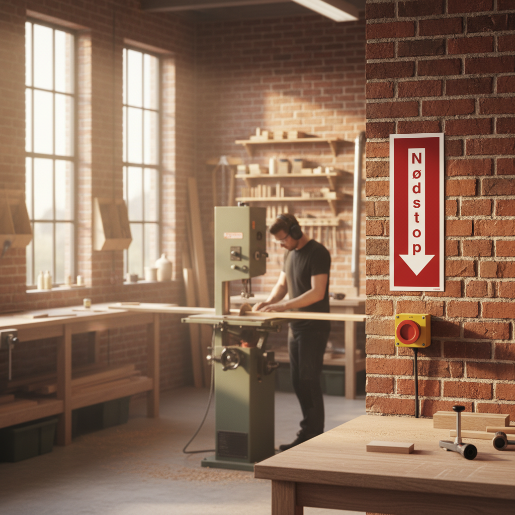 Nødstop skilt - Billede 4