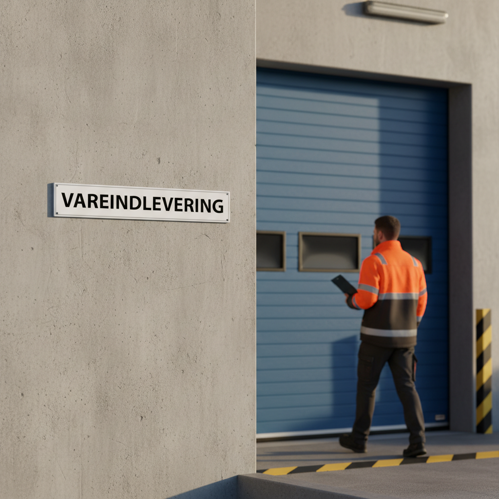 Vareindlevering skilt - Billede 2