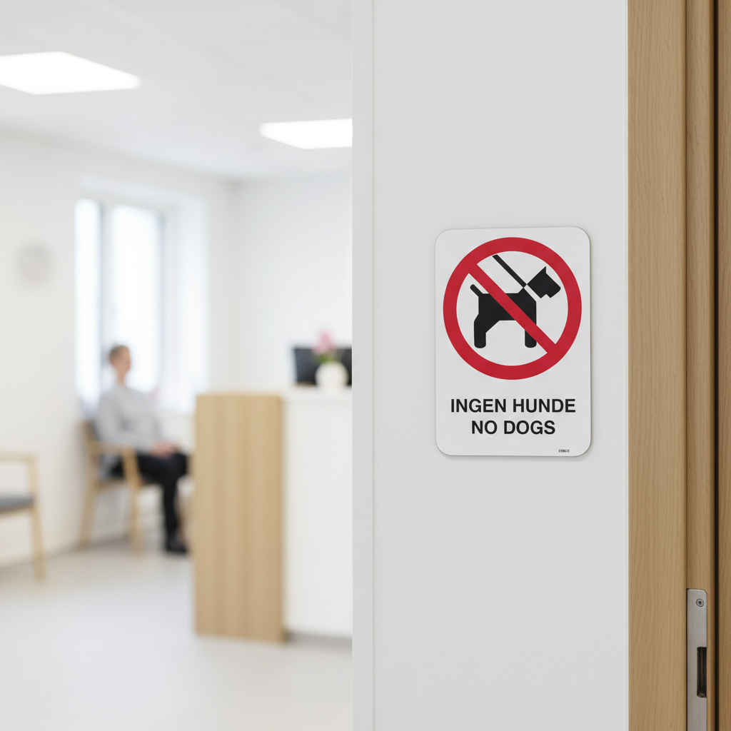 Ingen hunde, No dogs skilt - Billede 2