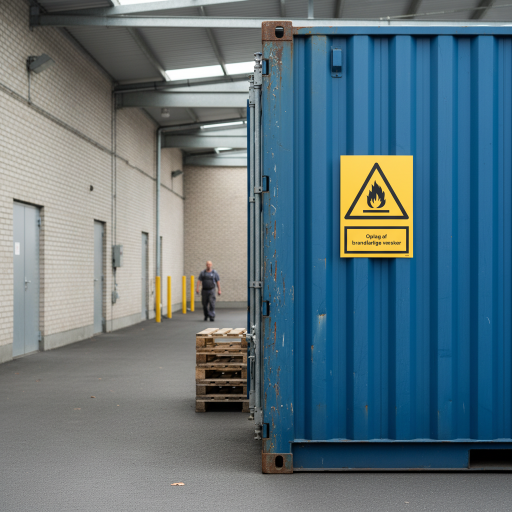 Opbevaring af brandfarlige væsker skilt - Billede 5