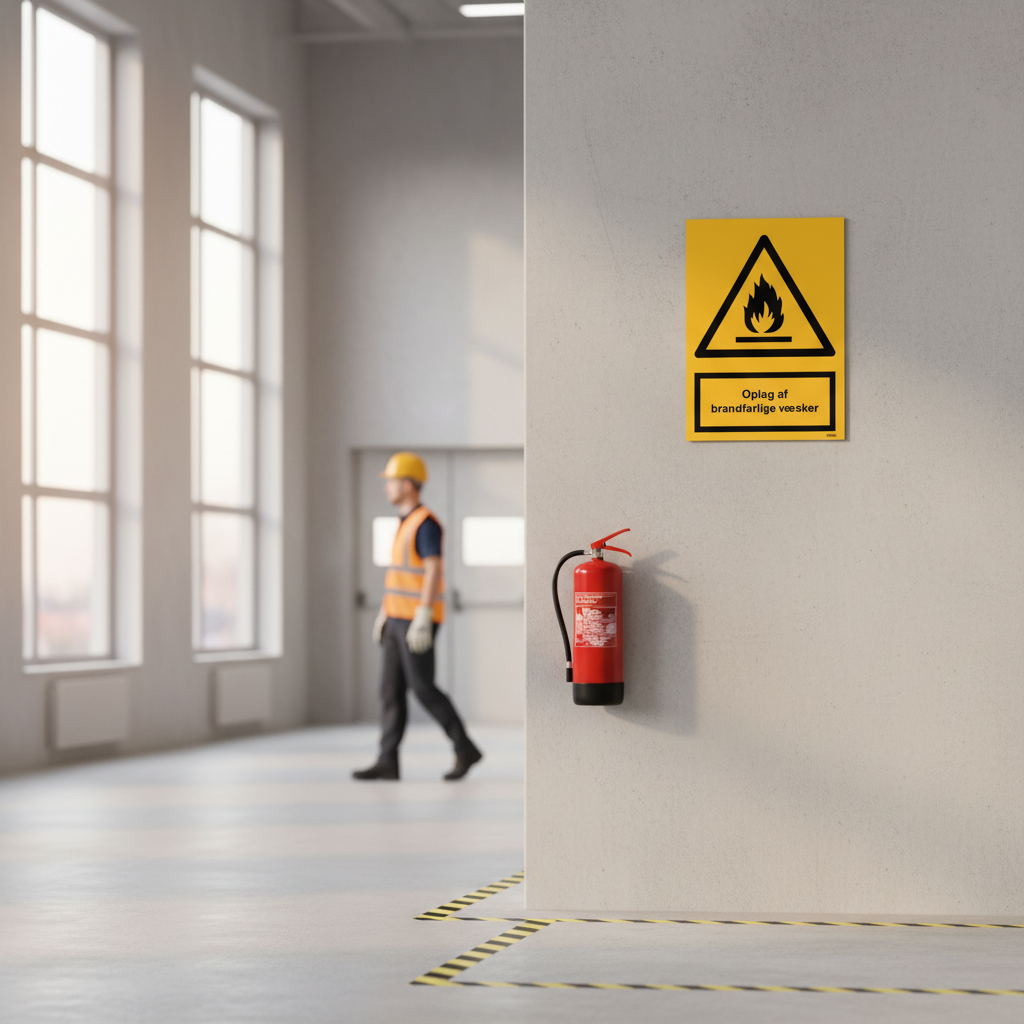 Opbevaring af brandfarlige væsker skilt - Billede 4