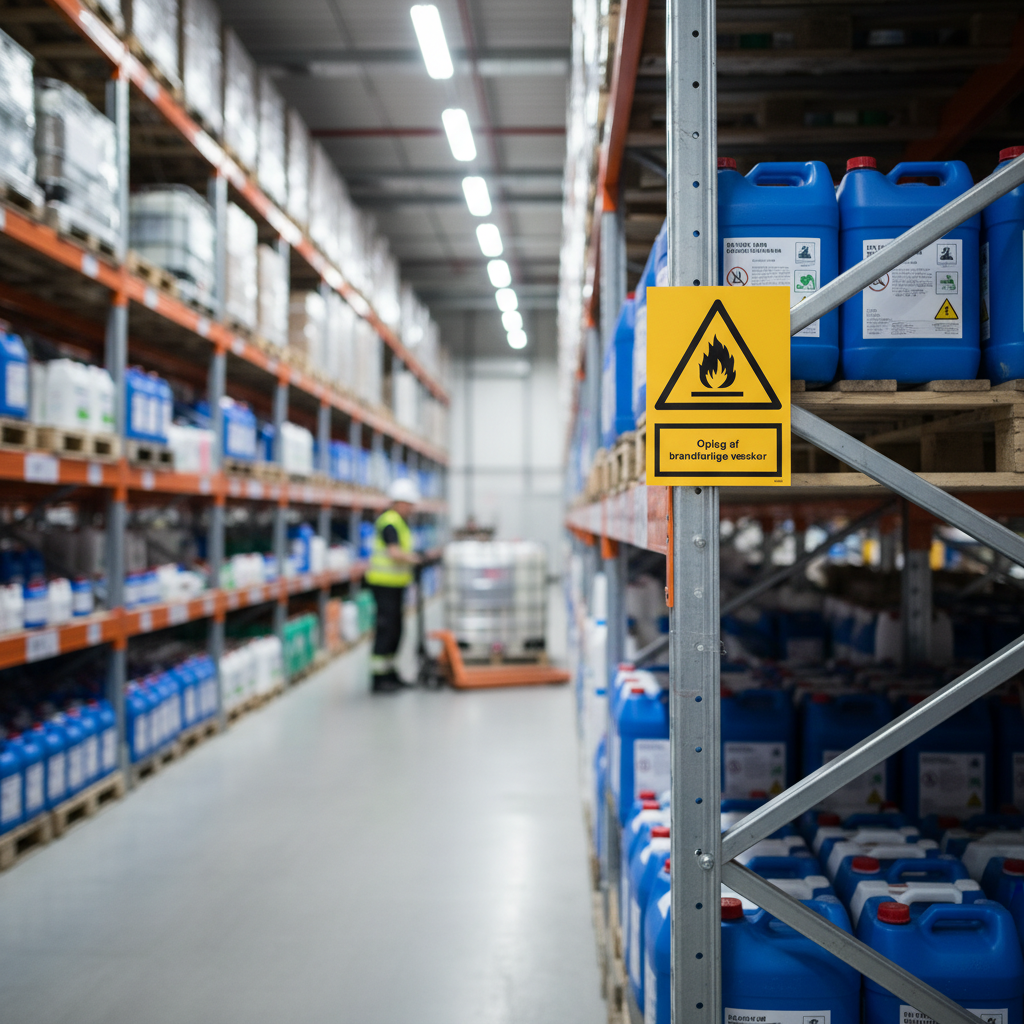 Opbevaring af brandfarlige væsker skilt - Billede 2