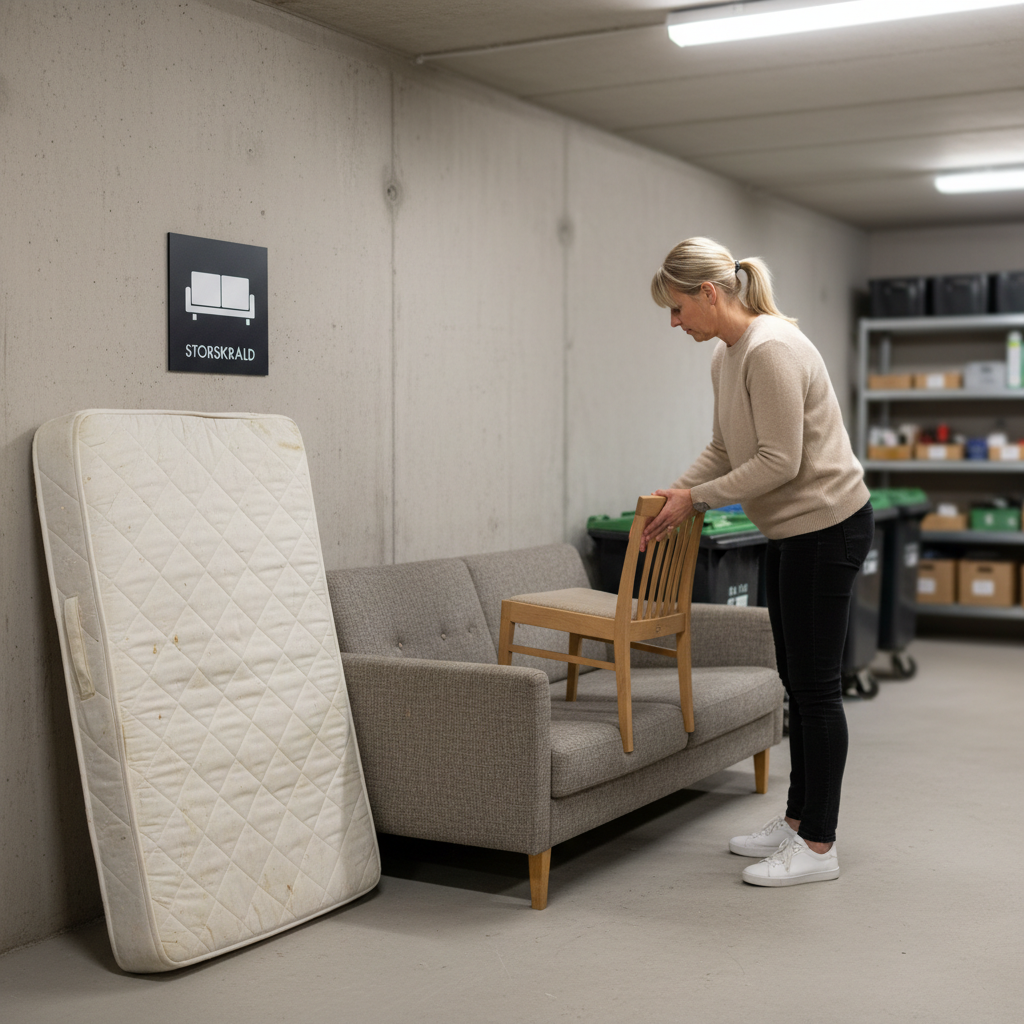 Storskrald affald skilt - Dansk Affaldssortering - Billede 2