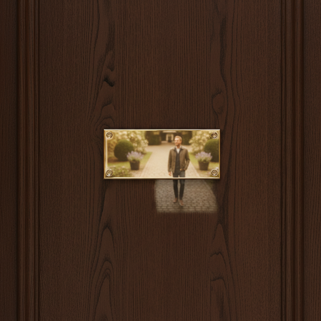 Dørskilt Messing - Rektangel - Billede 2