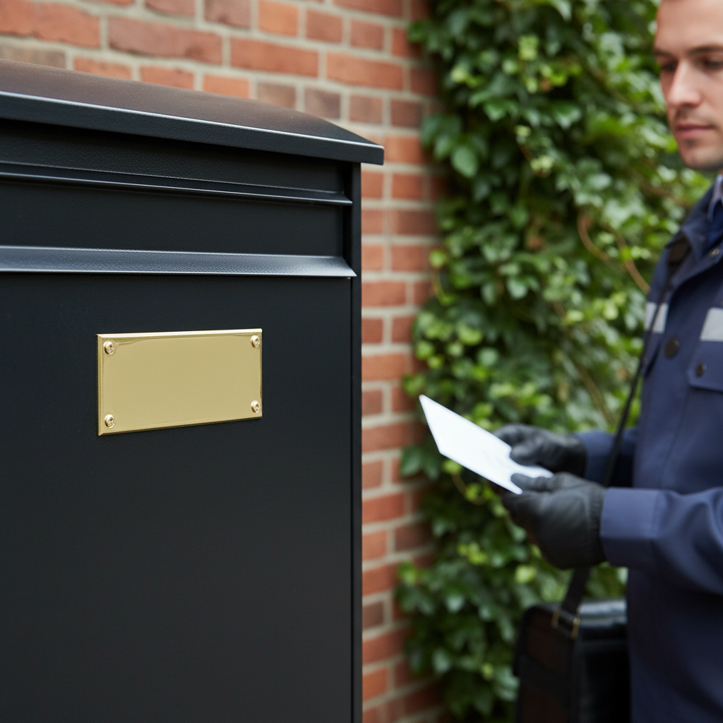 Dørskilt Messing - Rektangel - Billede 3