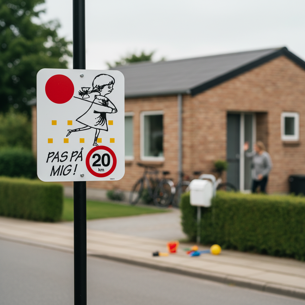 Pas på mig skilt 20 km. fartbegrænsning - Billede 4