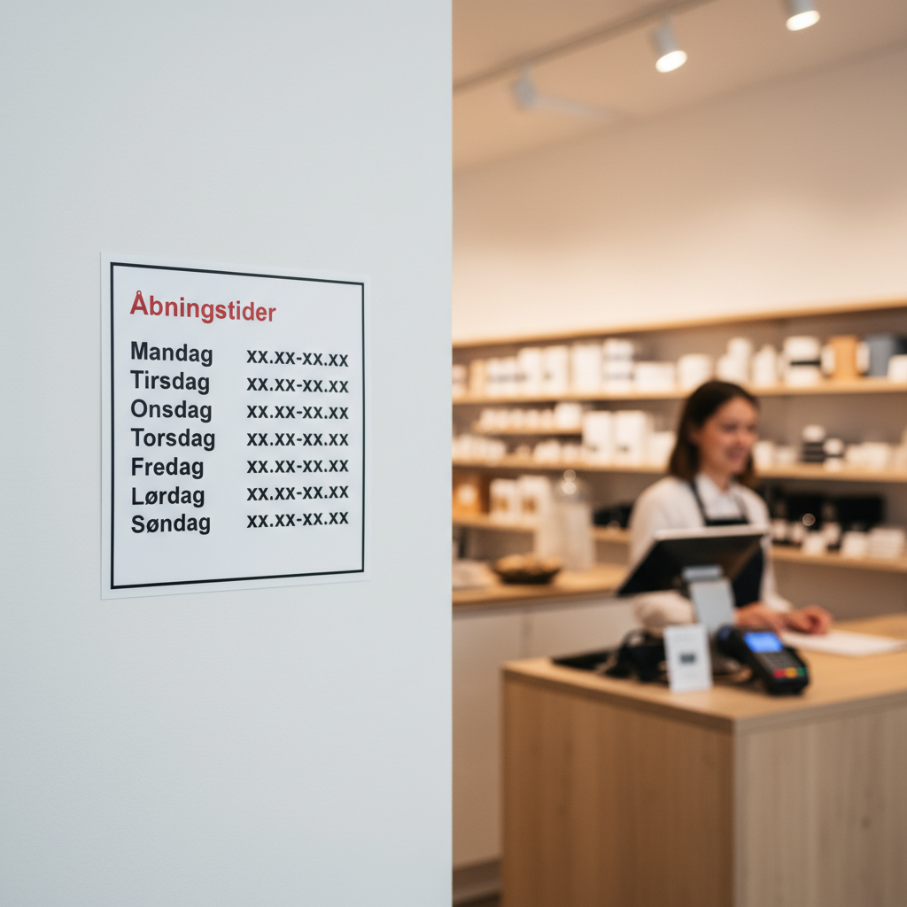 Åbningstiderskilt - Billede 4