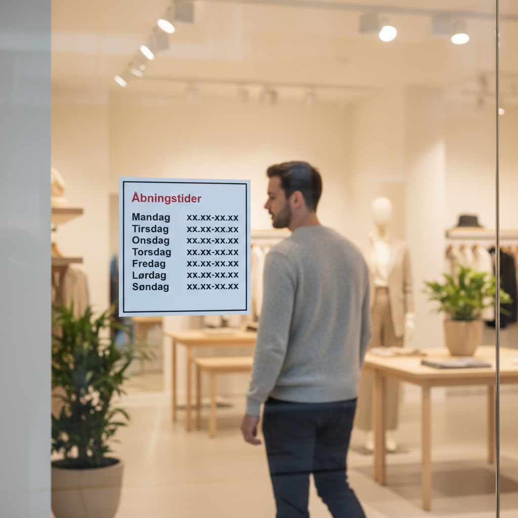 Åbningstiderskilt - Billede 3