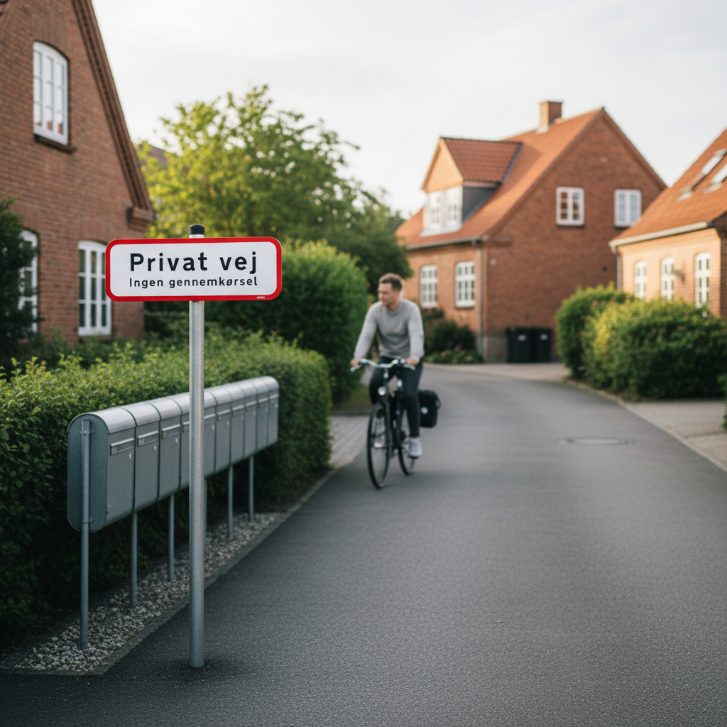 Privat vej ingen gennemkørsel skilt - Billede 3
