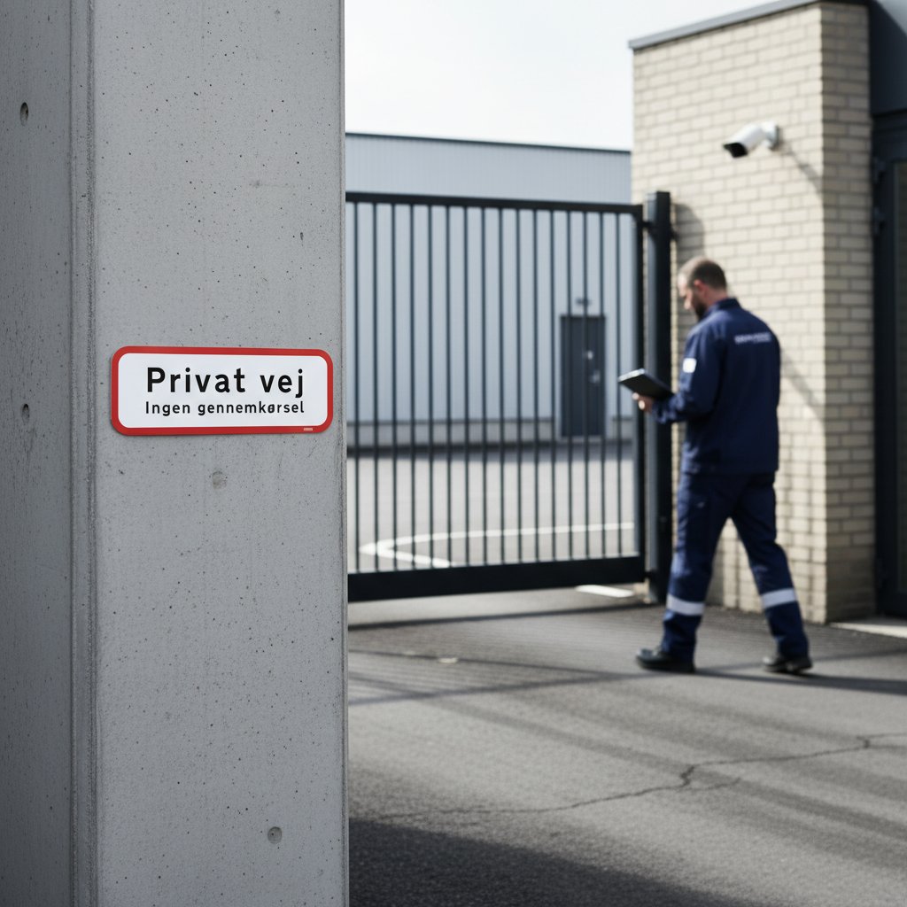 Privat vej ingen gennemkørsel skilt - Billede 4
