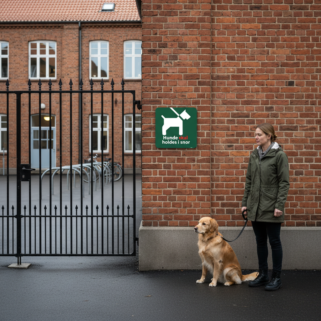Hunde skal holdes i snor grønt skilt - Billede 8
