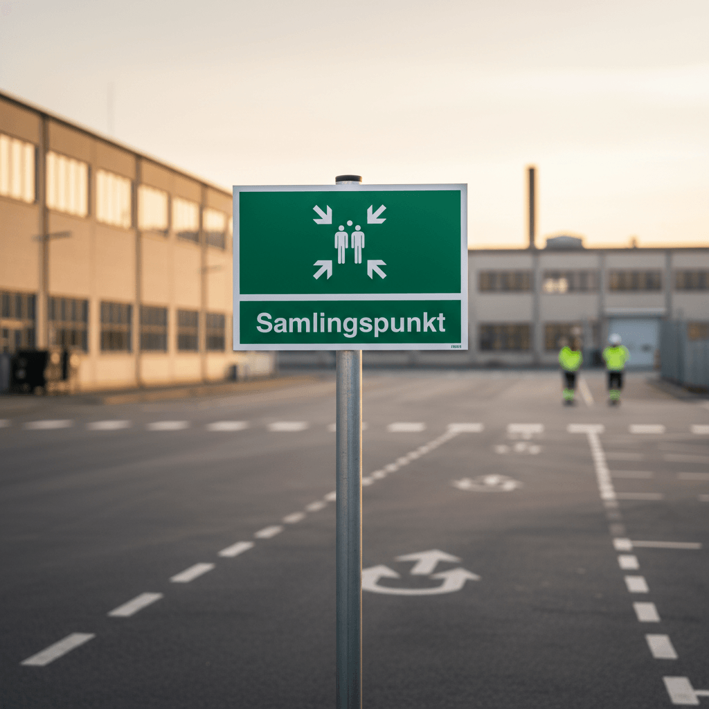 Samlingspunkt skilt - Billede 4