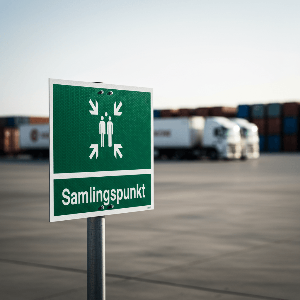 Samlingspunkt skilt - Billede 2