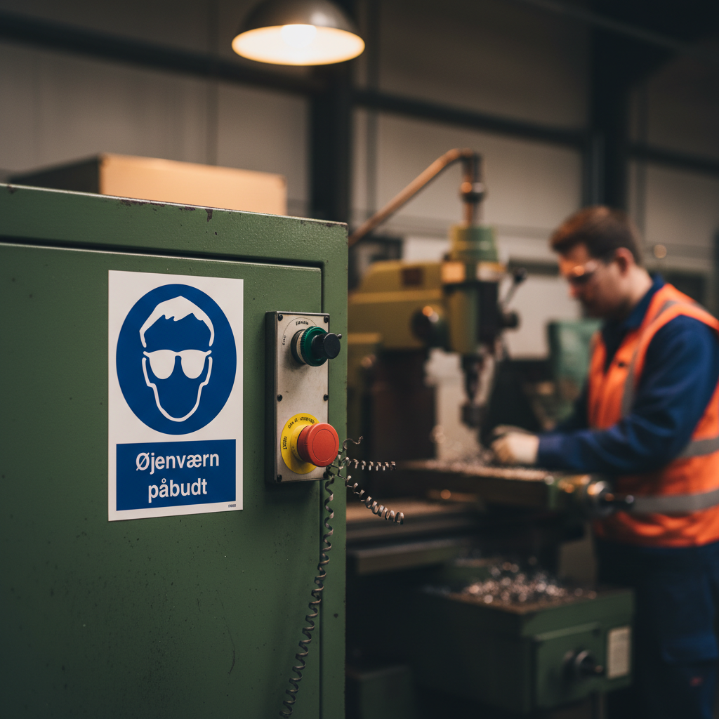 Øjenværn påbudt skilt - Billede 3