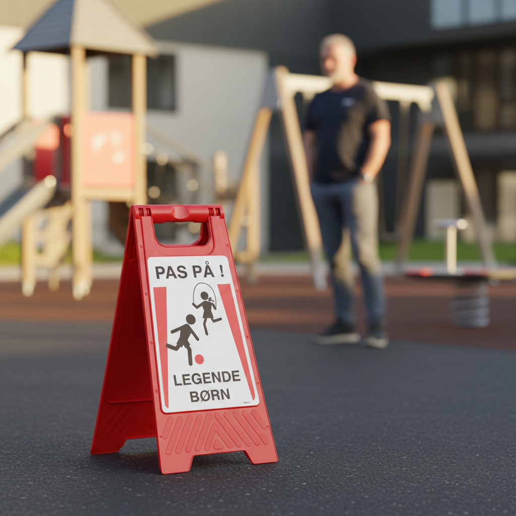 Gulvskilt - Pas på ! Legende børn - Billede 4