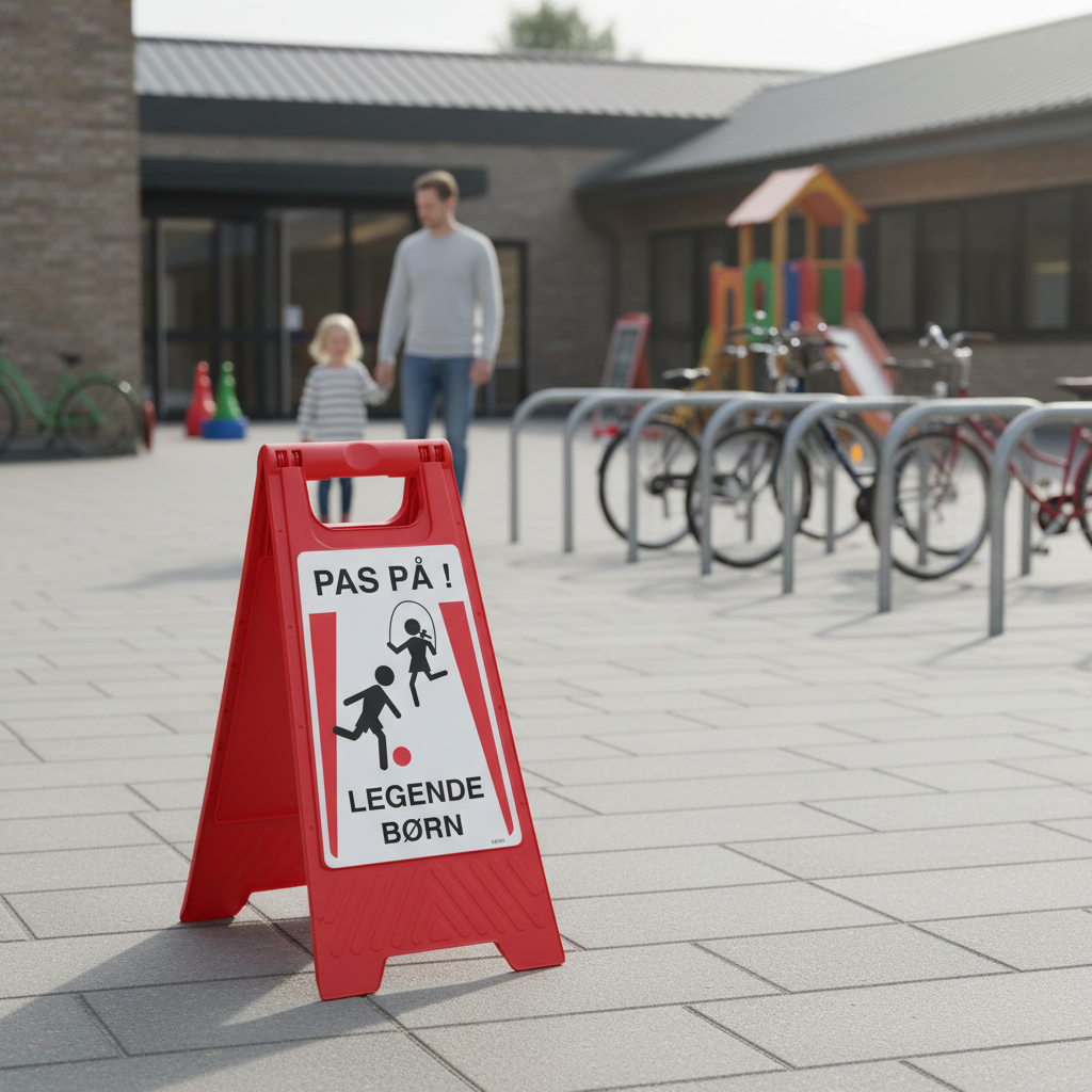 Gulvskilt - Pas på ! Legende børn - Billede 2