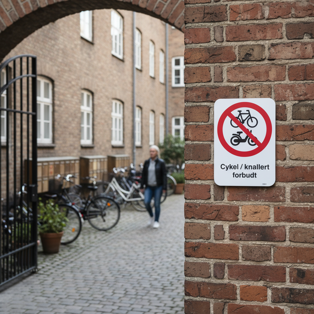 Cykel og knallert forbudt skilt - Billede 5